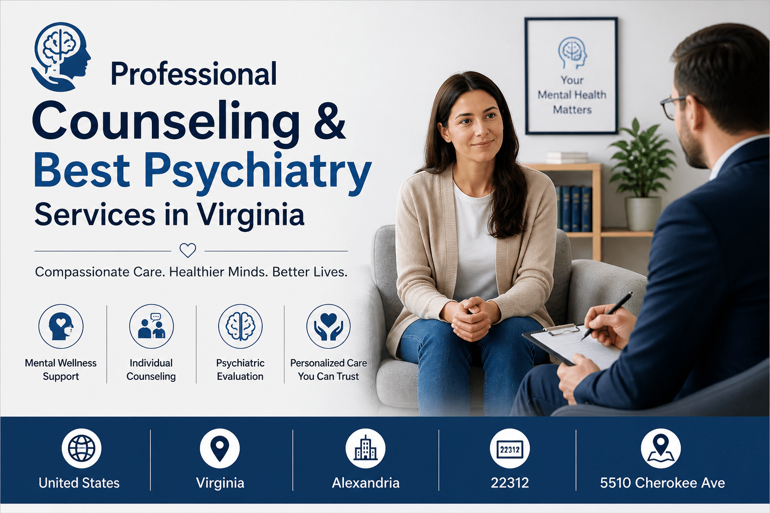 Professional Counseling & Best Psychiatry Services in Virginia