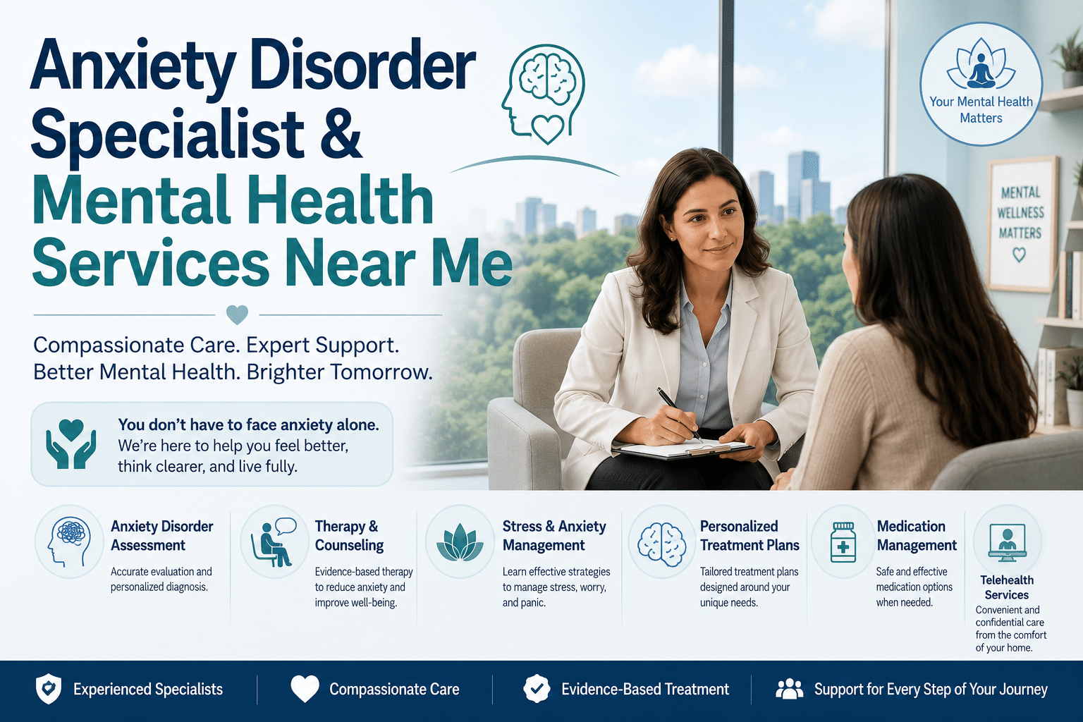 Anxiety Disorder Specialist & Mental Health Services Near Me