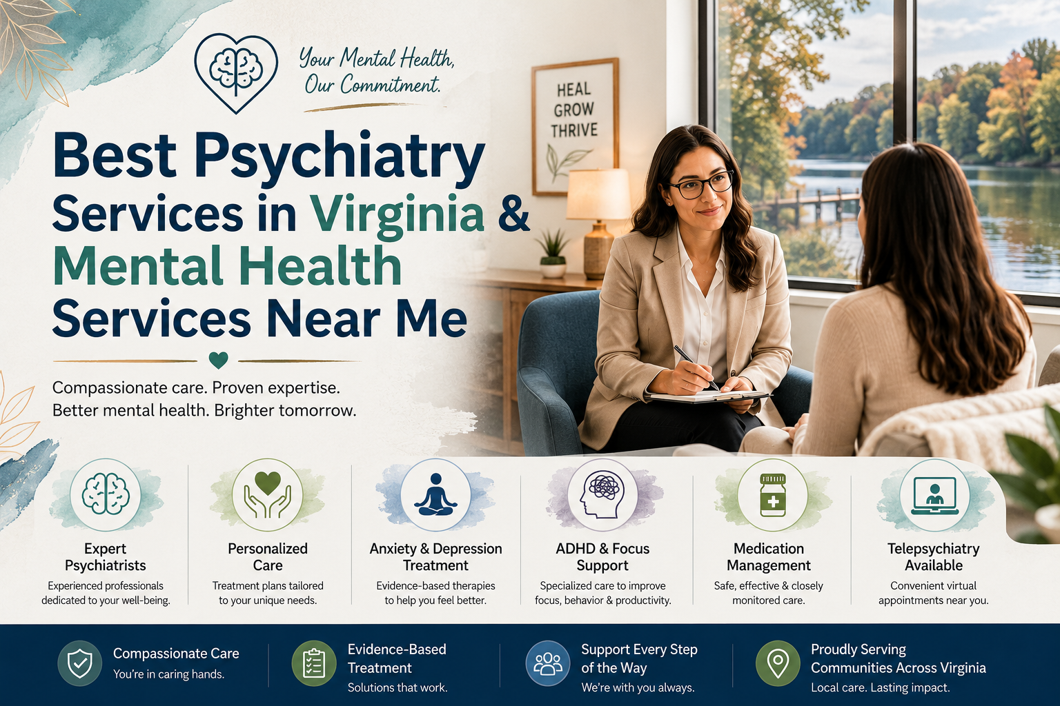 Best Psychiatry Services in Virginia & Mental Health Services Near Me